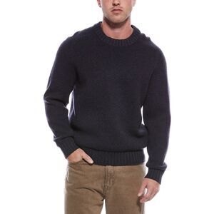 Theory Mens  Heavy Wool & Cashmere-Blend V-Neck Sweater, Blue